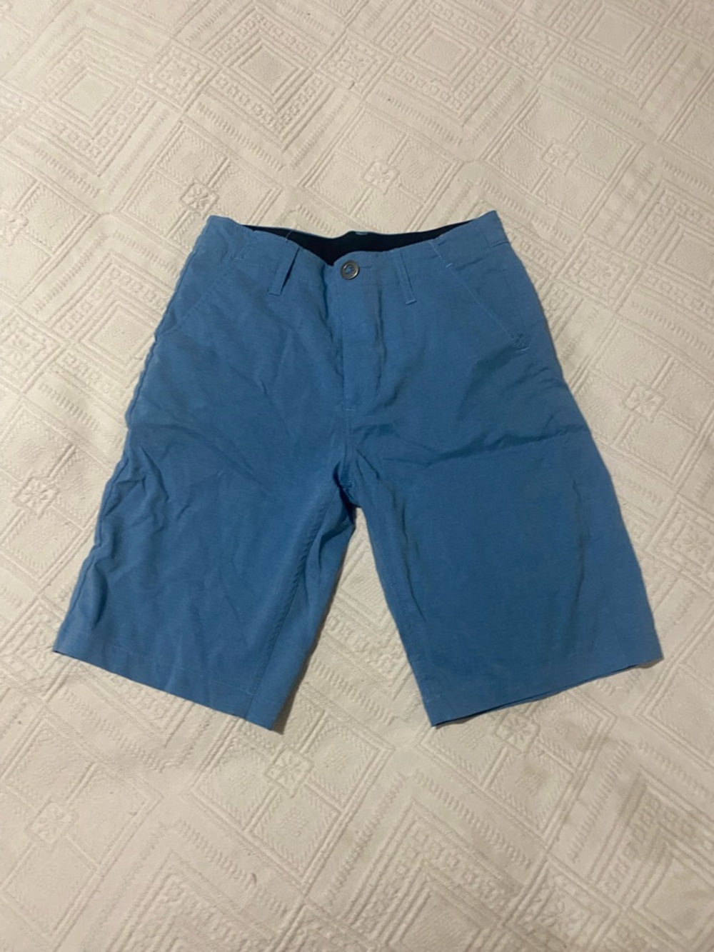 Volcom Boys Blue Flat-Front Shorts
